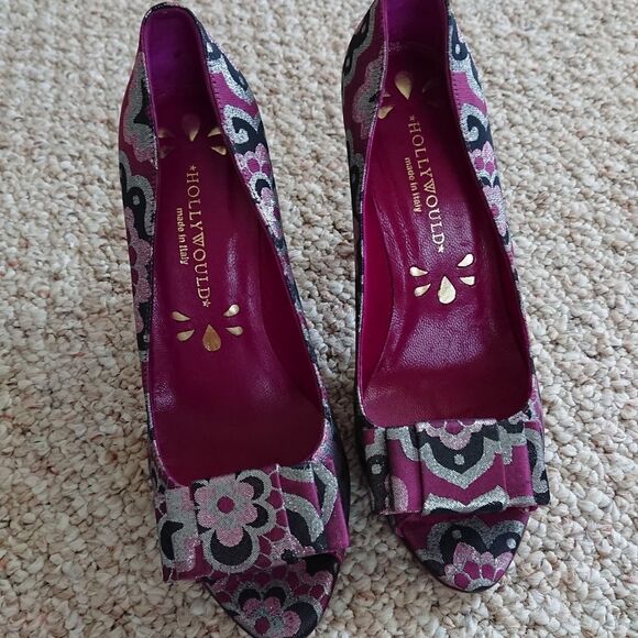 Hollywould faberic sweet bow heels size 6 - Picture 1 of 7